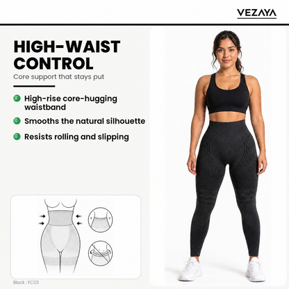 Aloveta 3D Textured Sculpting Leggings — Black 08 feature 03