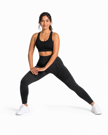 ALOVETA leggings — black 04 white pose