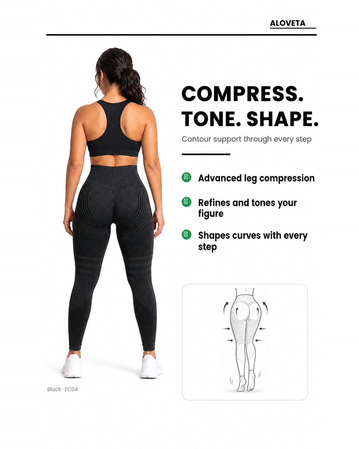 ALOVETA leggings — black 09 feature 04