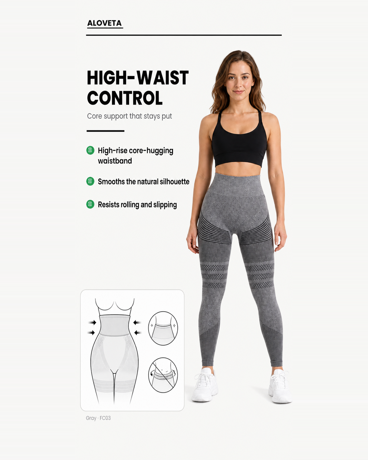 ALOVETA leggings — gray 08 feature 03