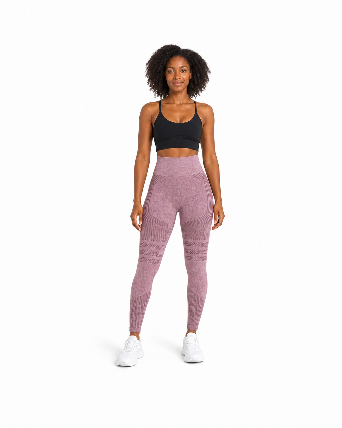 ALOVETA leggings — pink 01 white front
