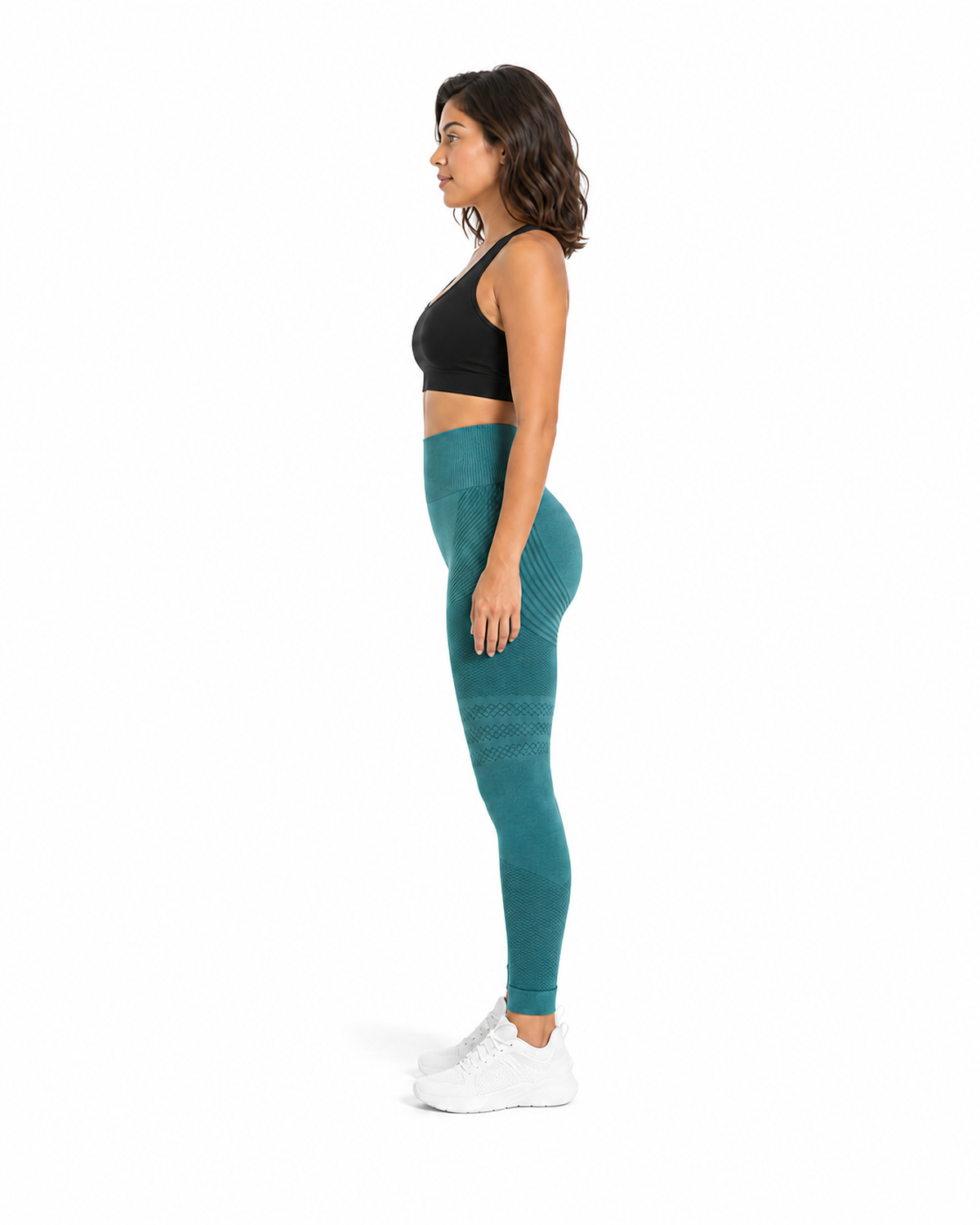 ALOVETA leggings — green 02 white side