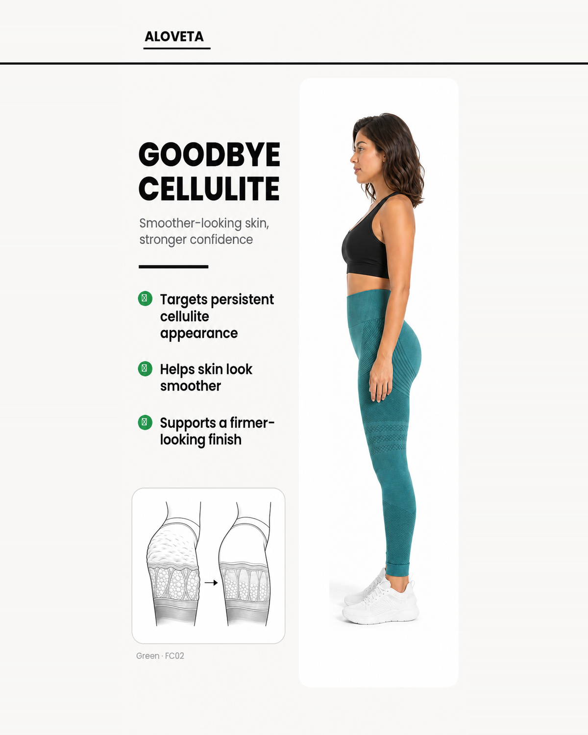 ALOVETA leggings — green 07 feature 02