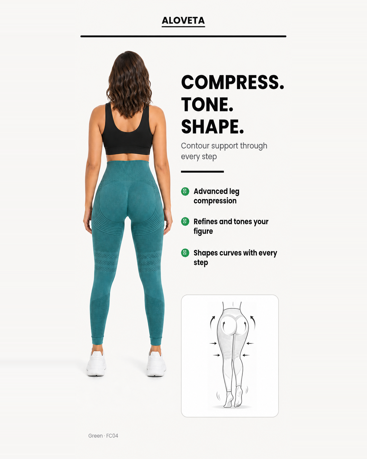 ALOVETA leggings — green 09 feature 04
