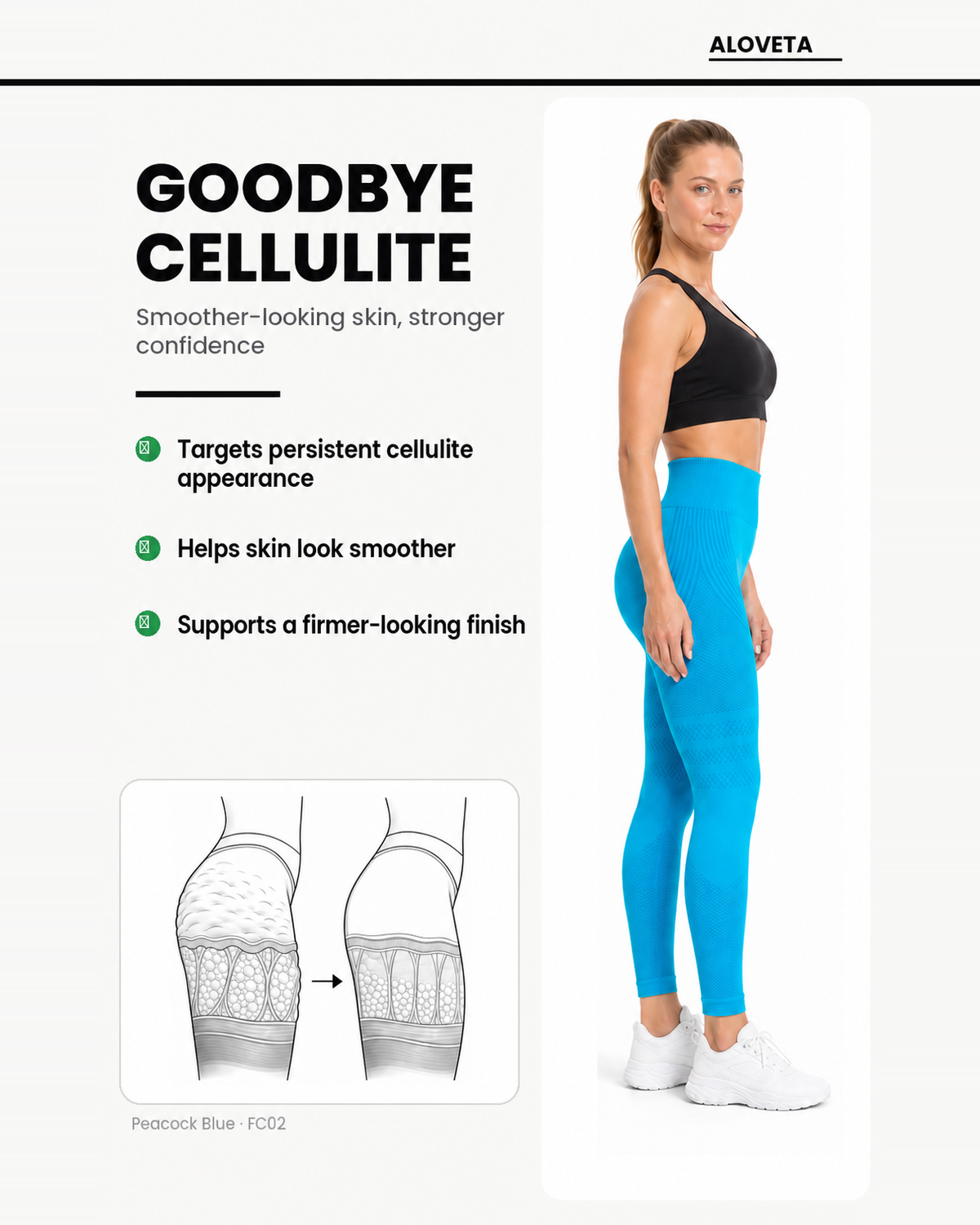 ALOVETA leggings — peacock blue 07 feature 02