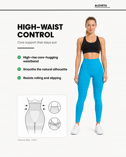 ALOVETA leggings — peacock blue 08 feature 03