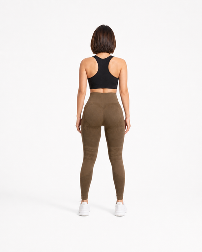 ALOVETA leggings — coffee 03 white back
