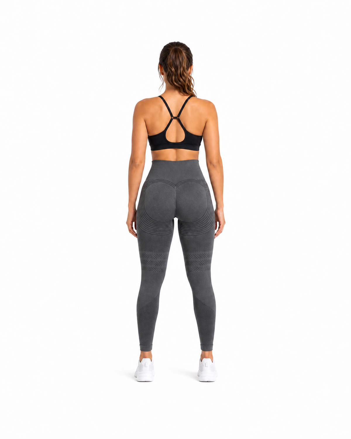 ALOVETA leggings — dark gray 03 white back