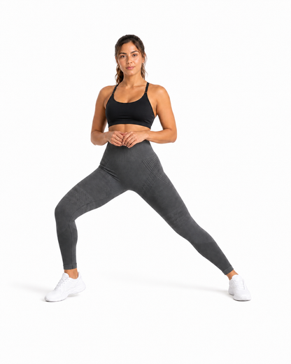 ALOVETA leggings — dark gray 04 white pose