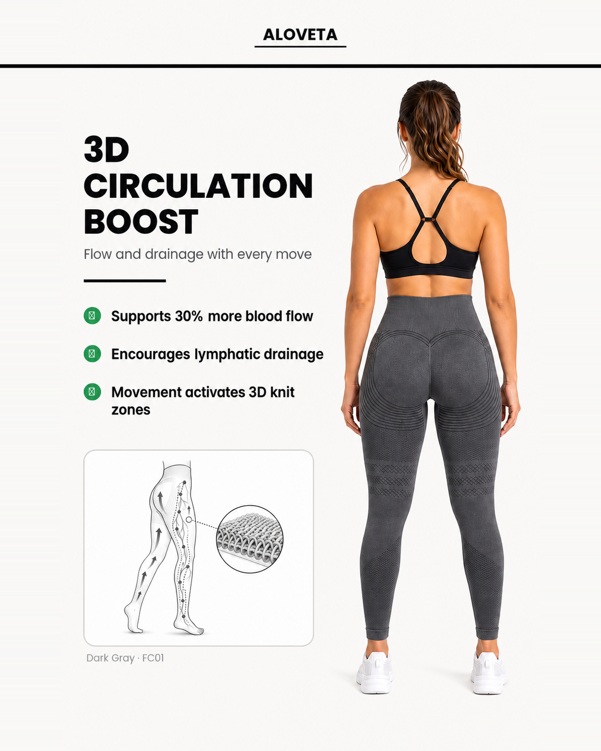 ALOVETA leggings — dark gray 06 feature 01