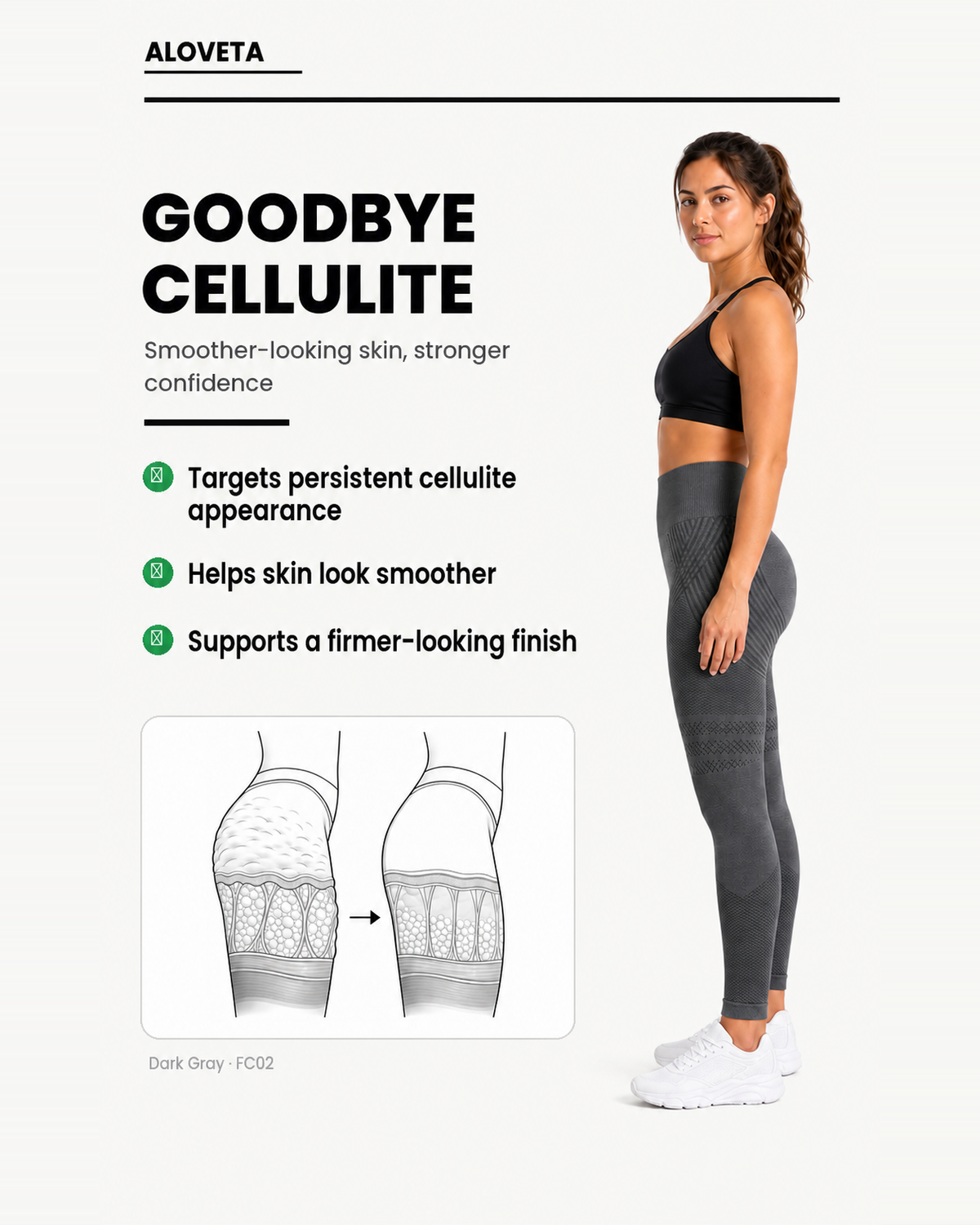 ALOVETA leggings — dark gray 07 feature 02