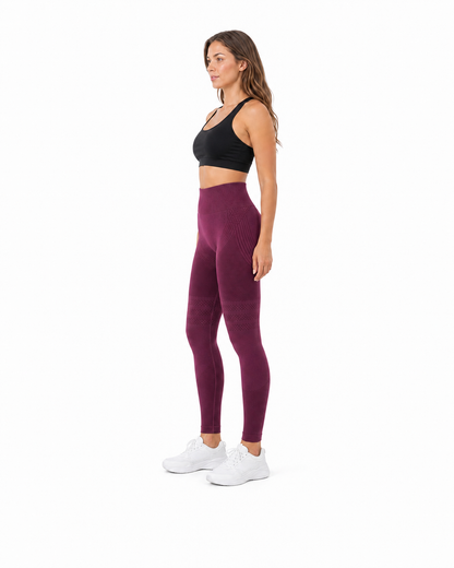 ALOVETA leggings — burgundy 02 white side