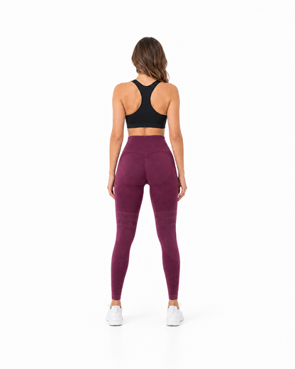 ALOVETA leggings — burgundy 03 white back