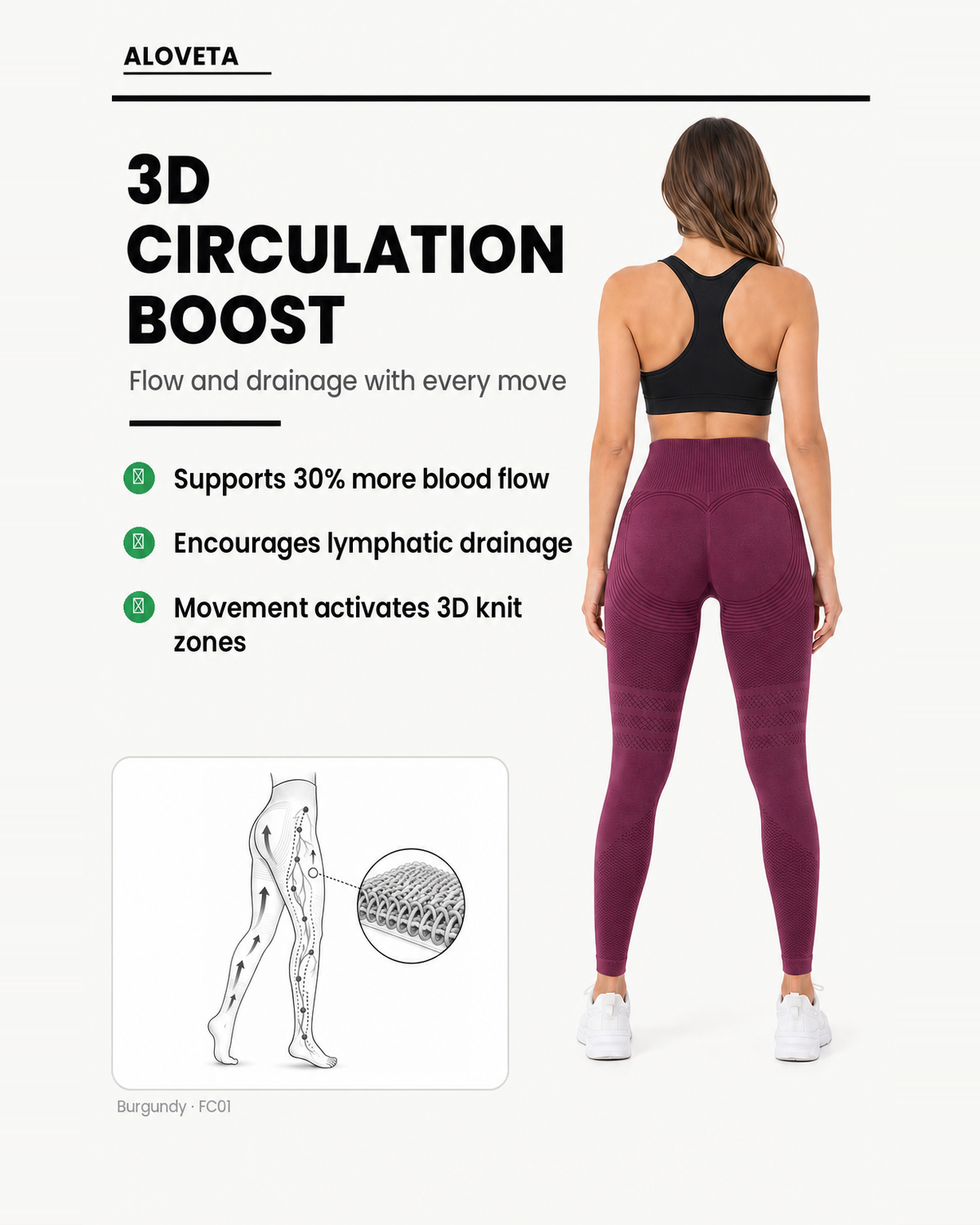 ALOVETA leggings — burgundy 06 feature 01
