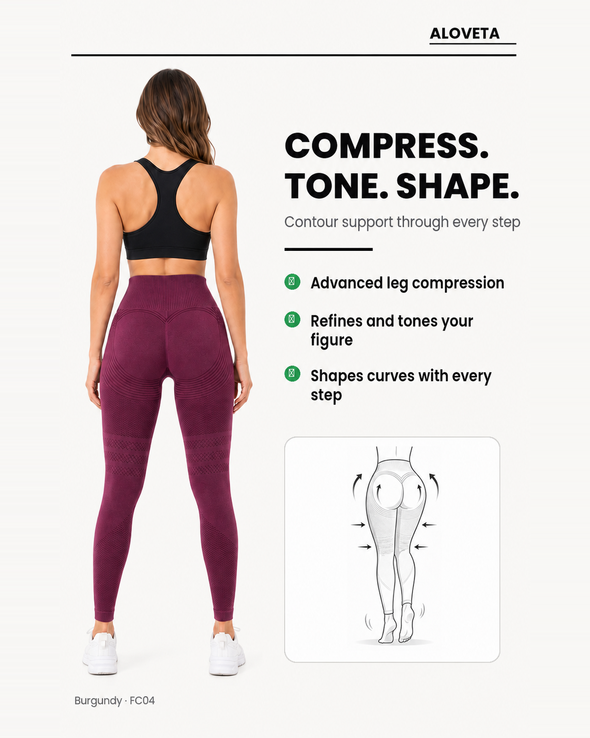 ALOVETA leggings — burgundy 09 feature 04