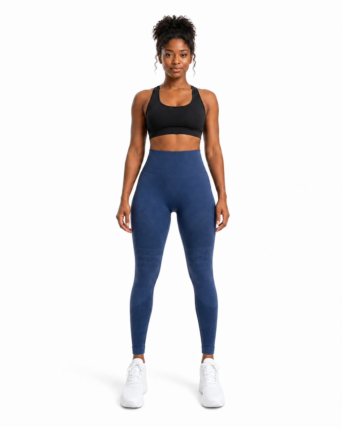 ALOVETA leggings — navy 01 white front