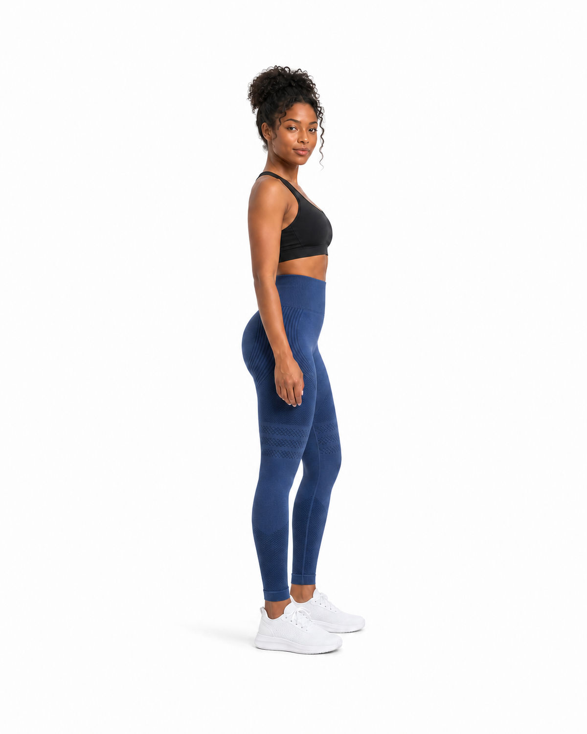 ALOVETA leggings — navy 02 white side