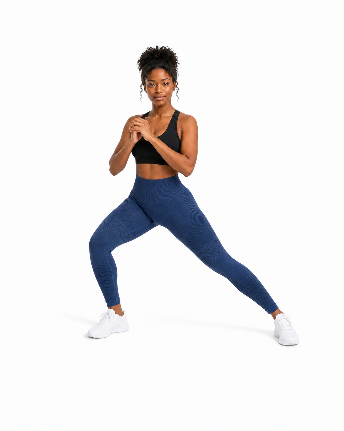 ALOVETA leggings — navy 04 white pose