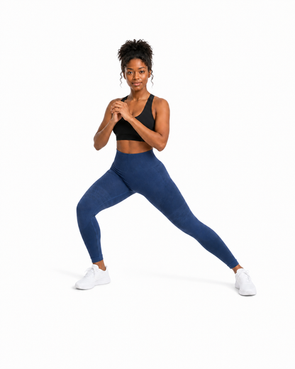 ALOVETA leggings — navy 04 white pose