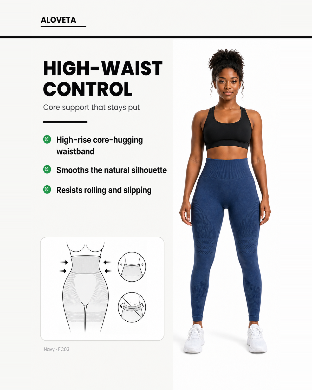 ALOVETA leggings — navy 08 feature 03