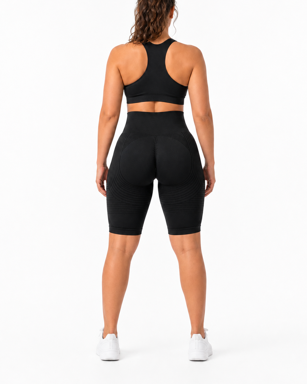 ALOVETA short leggings — black 03 white back