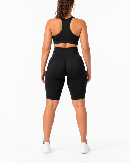 ALOVETA short leggings — black 03 white back