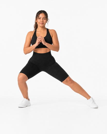 ALOVETA short leggings — black 04 white pose