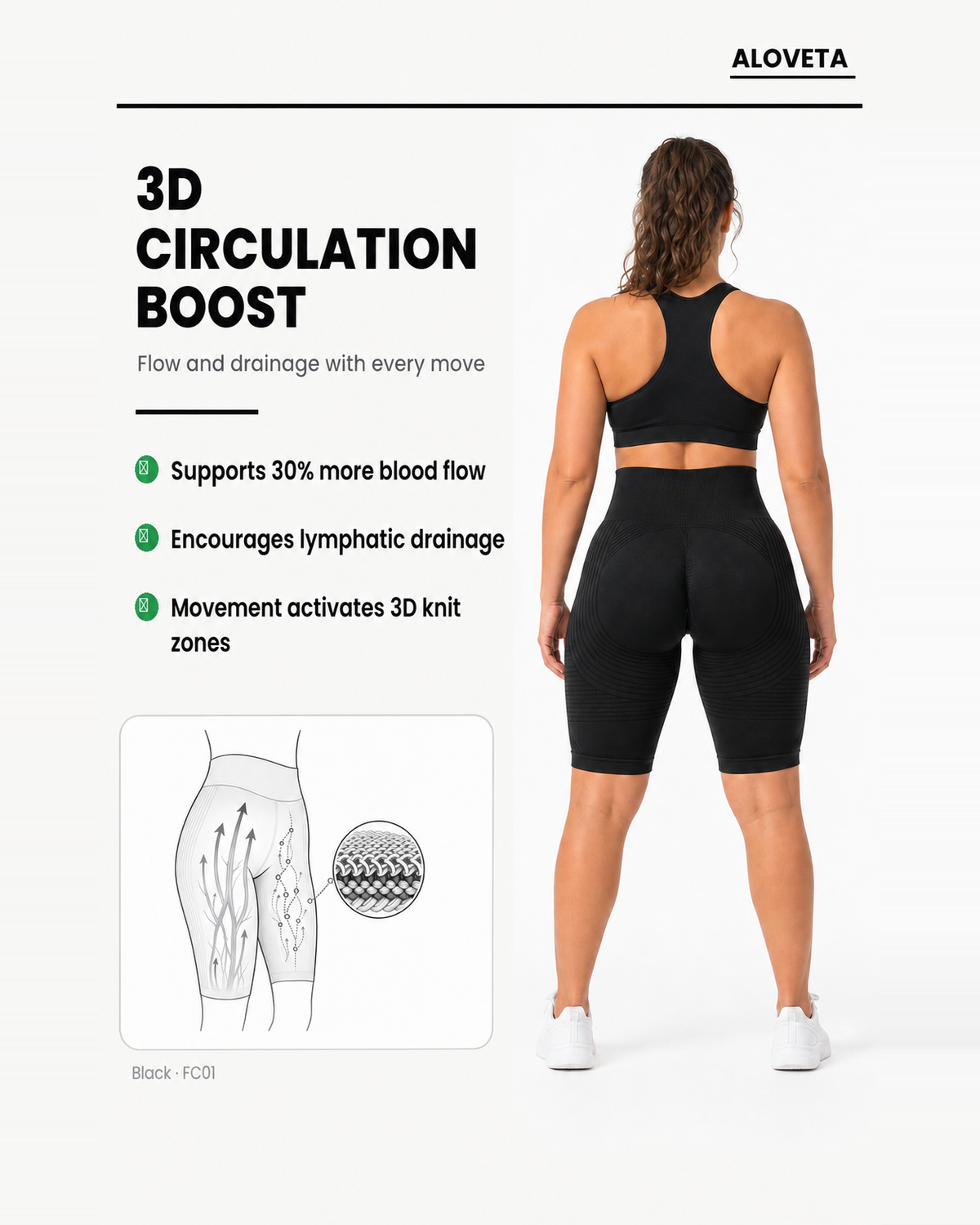 ALOVETA short leggings — black 06 feature 01
