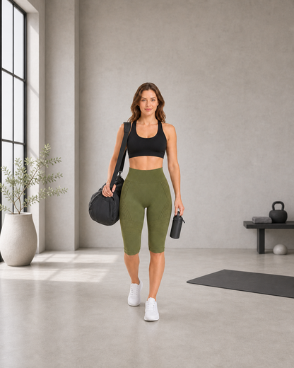 ALOVETA short leggings — olive green 05 lifestyle