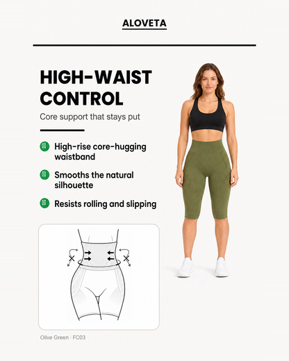ALOVETA short leggings — olive green 08 feature 03
