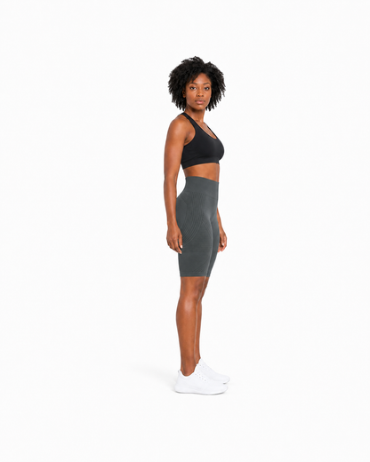 ALOVETA short leggings — dark gray 02 white side