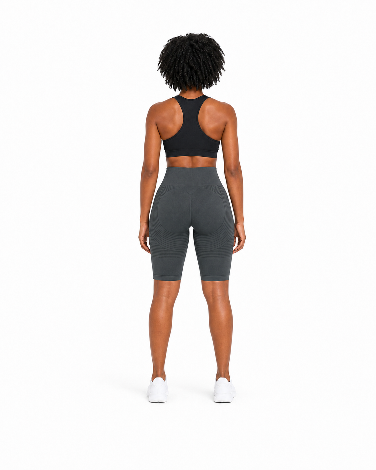 ALOVETA short leggings — dark gray 03 white back