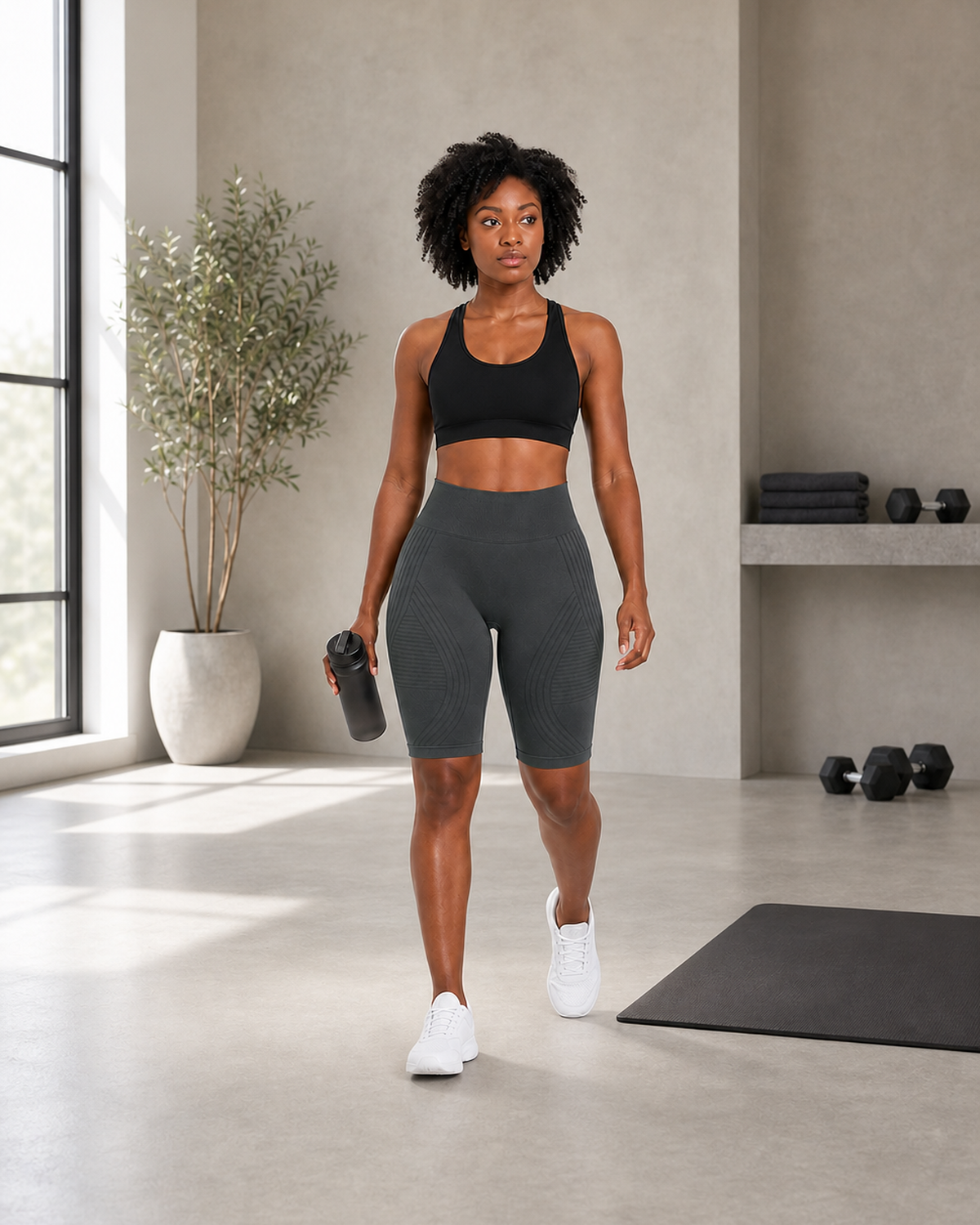 ALOVETA short leggings — dark gray 05 lifestyle