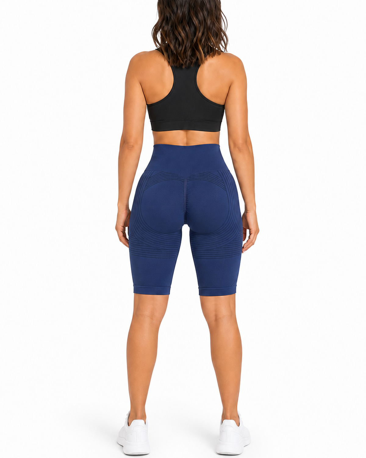 ALOVETA short leggings — navy 03 white back