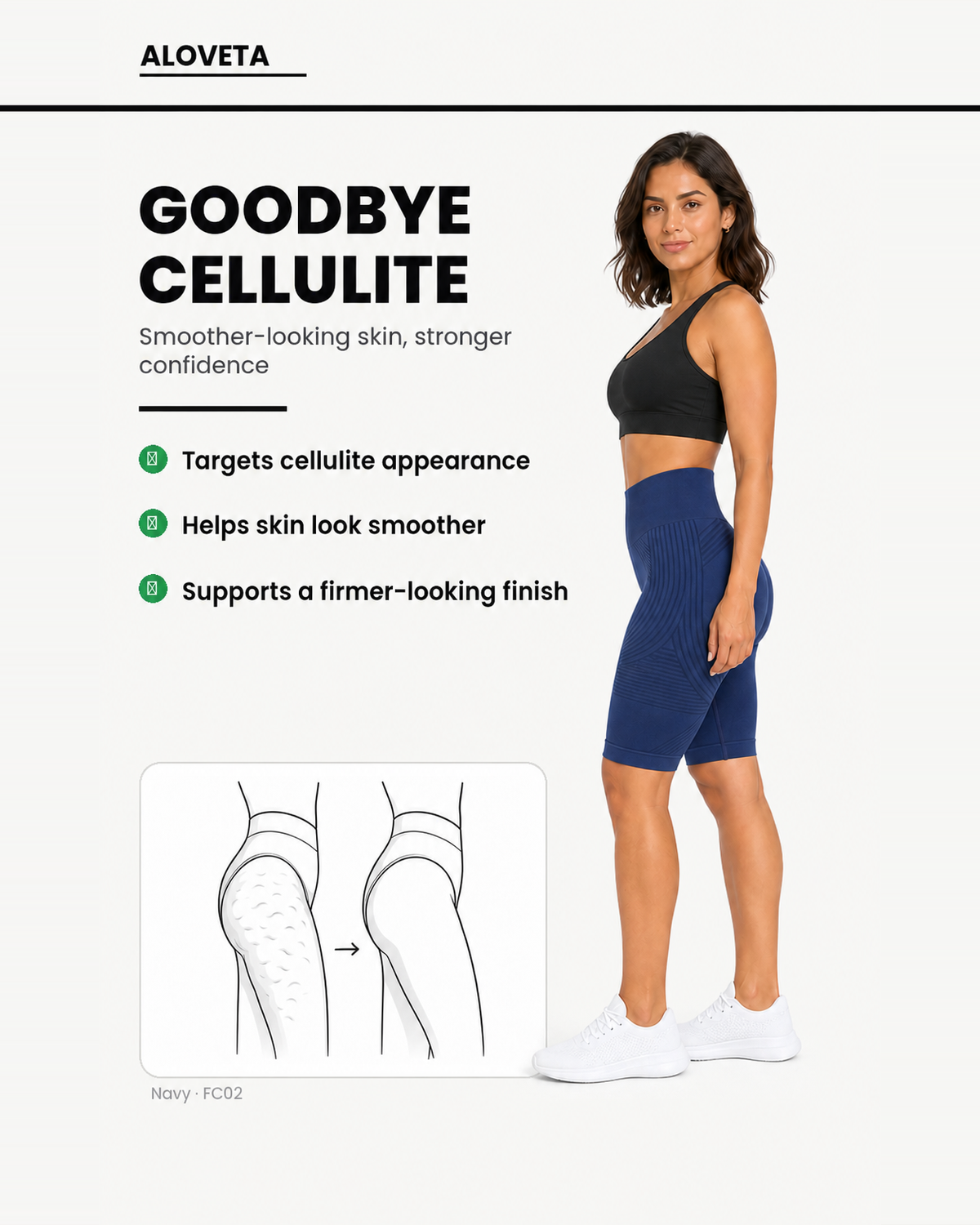 ALOVETA short leggings — navy 07 feature 02