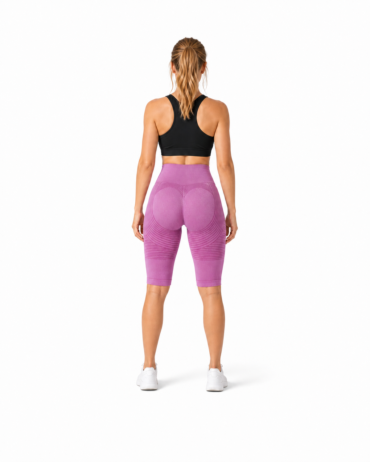 ALOVETA short leggings — pink 03 white back