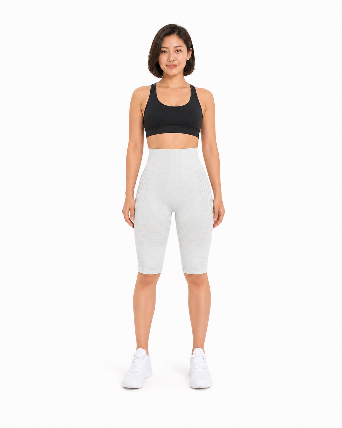 ALOVETA short leggings — white 01 white front