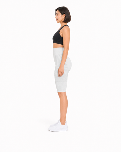 ALOVETA short leggings — white 02 white side