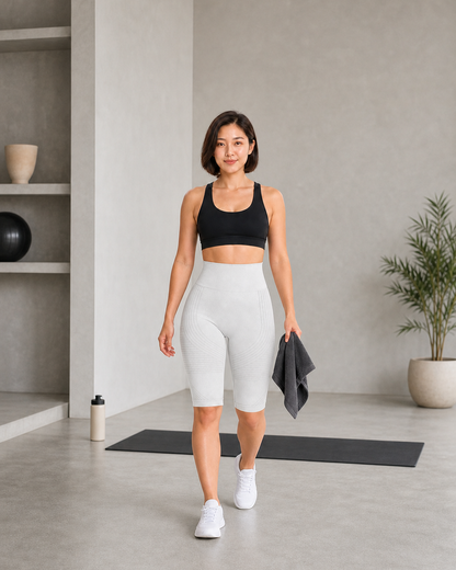 ALOVETA short leggings — white 05 lifestyle