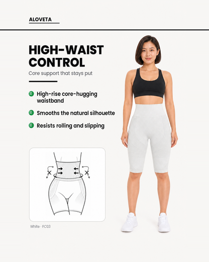 ALOVETA short leggings — white 08 feature 03