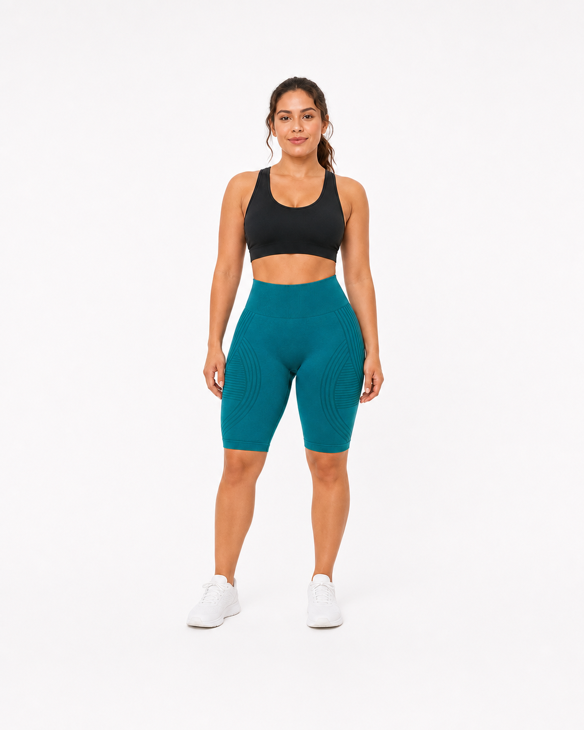 ALOVETA short leggings — green 01 white front