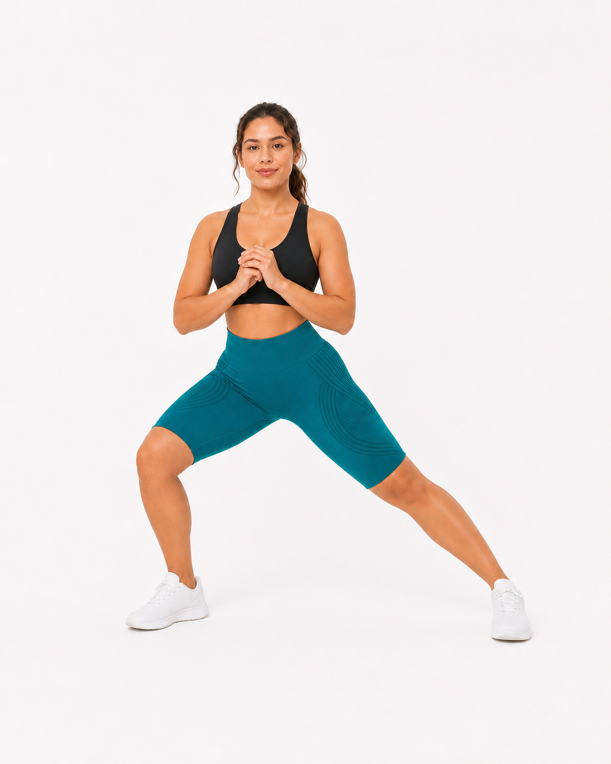 ALOVETA short leggings — green 04 white pose