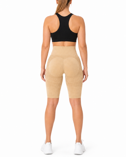 ALOVETA short leggings — apricot 03 white back
