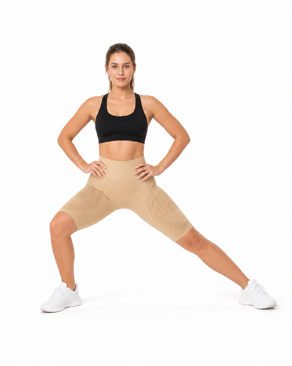 ALOVETA short leggings — apricot 04 white pose