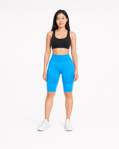 ALOVETA short leggings — blue 01 white front