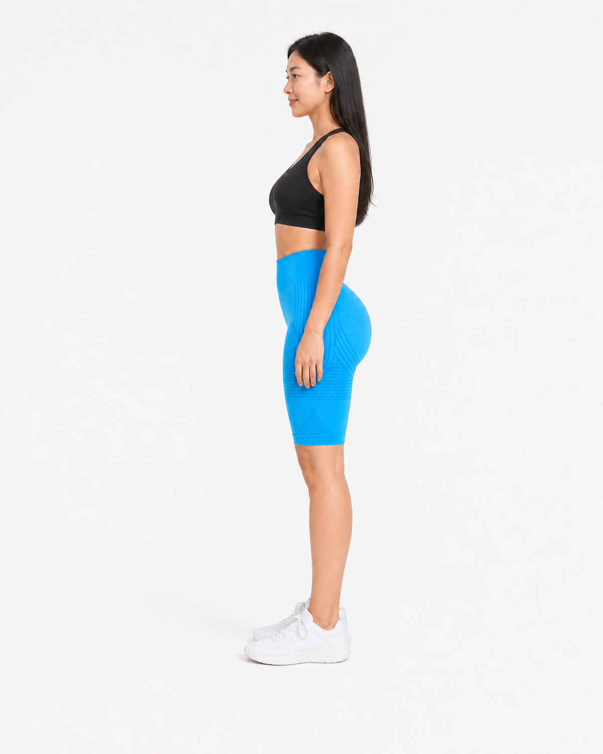 ALOVETA short leggings — blue 02 white side
