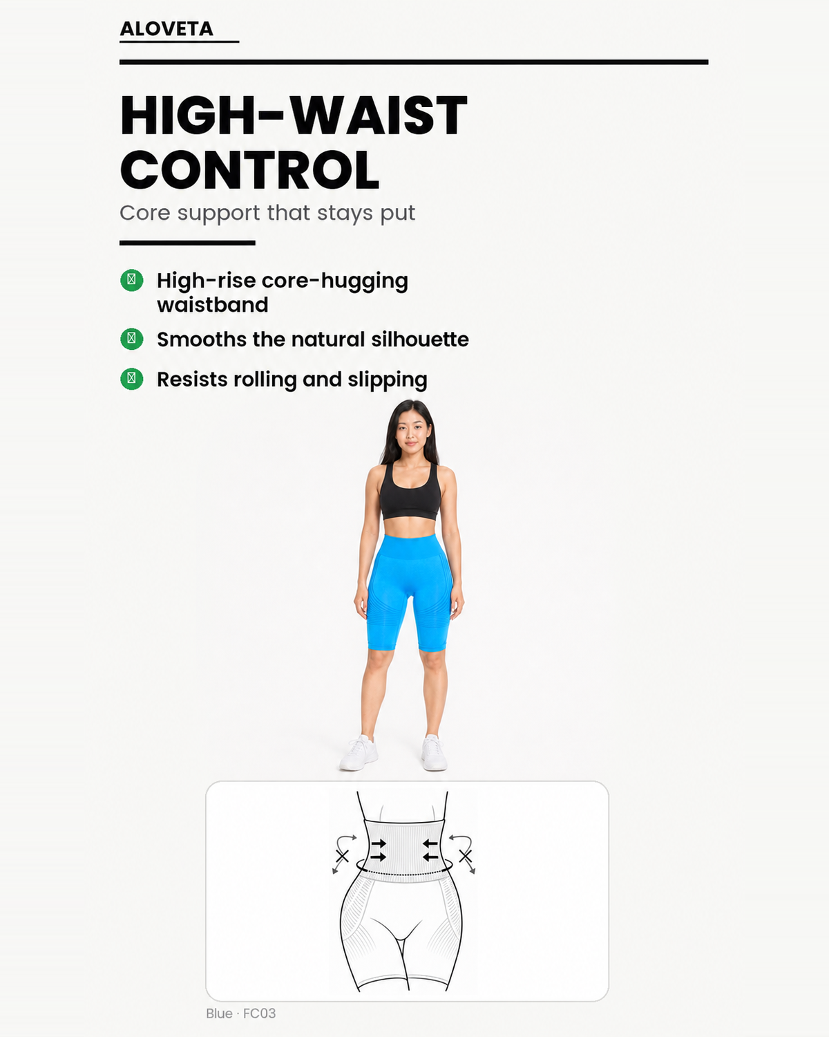 ALOVETA short leggings — blue 08 feature 03