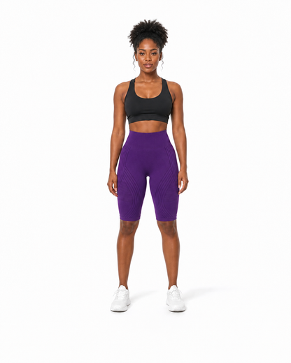 ALOVETA short leggings — purple 01 white front