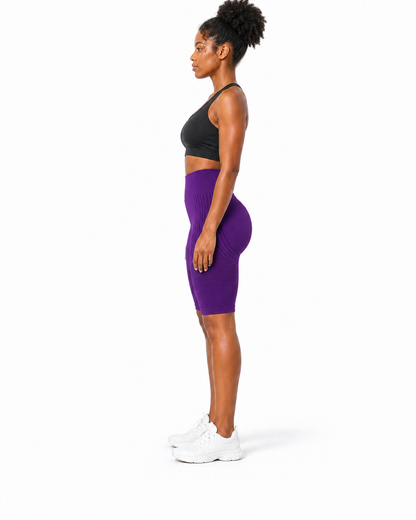 ALOVETA short leggings — purple 02 white side