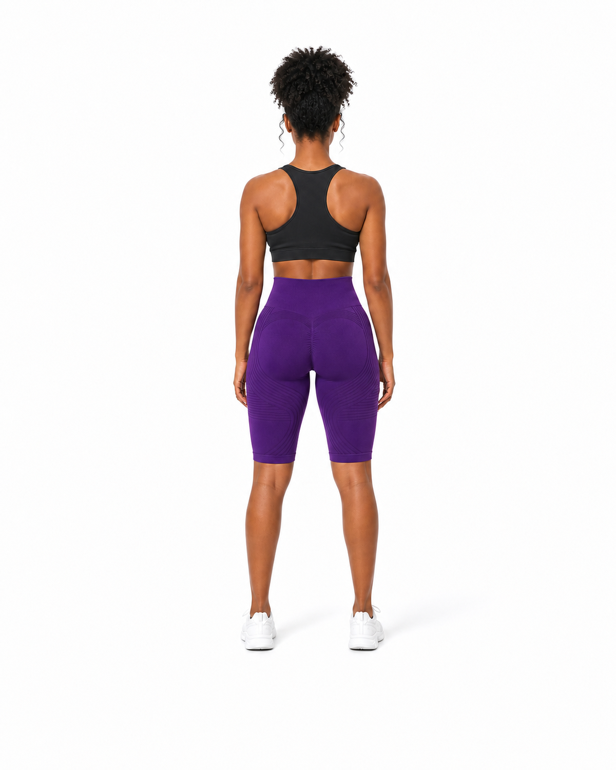 ALOVETA short leggings — purple 03 white back